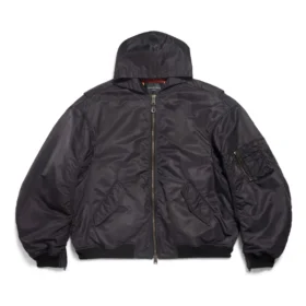Veste bomber à capuche Tape Type Light « Black » 791103TPO041000