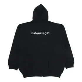 Veste à capuche et manches longues Balenciaga SS21 pour homme, noire, 641659TIV551070