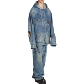 Veste à capuche oversize « Blue » 719315TNW56-4268