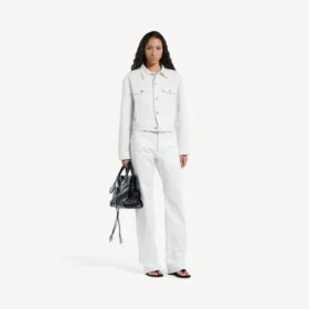 Veste carrée classique « Wings » pour femme, en blanc