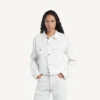 Veste carrée classique « Wings » pour femme, en blanc Veste carrée classique « Wings » pour femme, en blanc
