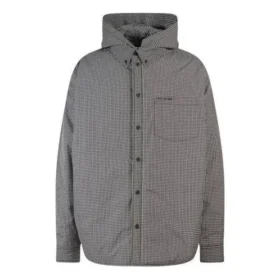 Veste-chemise matelassée à carreaux « Noir Blanc » 735662TNO781070