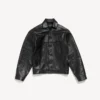 Veste-chemise pour homme en noir Veste-chemise pour homme en noir