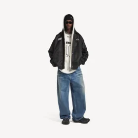 Veste Coach pour homme Balenciaga | Collaboration NBA, couleur noire