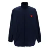 Veste à col montant et fermeture éclair avec logo Balenciaga pour homme, bleue 622002TIO508065