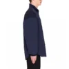 Veste à col montant et fermeture éclair avec logo Balenciaga pour homme, bleue 622002TIO508065