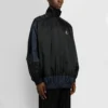 Veste coupe-vent BB en nylon patchwork à fermeture éclair intégrale « Navy Black » 623019TIO544100