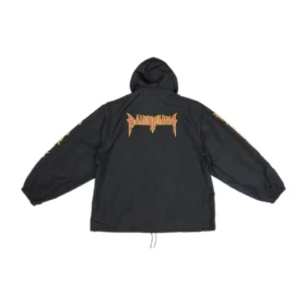 Veste coupe-vent à capuche Metallica « Black Orange » 698831TMO101000