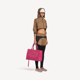 Veste courte techwear pour femme, couleur camel