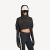 Veste courte techwear pour femme, noire Veste courte techwear pour femme, noire