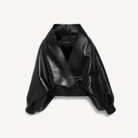 Veste croisée pour femme, noire
