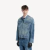 Veste de moto en denim « squeeze » pour homme, bleu foncé Veste de moto en denim « squeeze » pour homme, bleu foncé