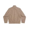 Veste de survêtement BB Monogram coupe classique « Beige-marron » 704495TML369378