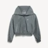 Veste de survêtement à col montant pour femme, couleur gris éléphant Veste de survêtement à col montant pour femme, couleur gris éléphant