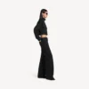 Veste de survêtement courte pour femme, noire Veste de survêtement courte pour femme, noire