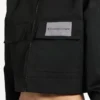Veste de survêtement courte pour femme, noire Veste de survêtement courte pour femme, noire