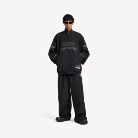 Veste de survêtement de football 3b pour homme, noire