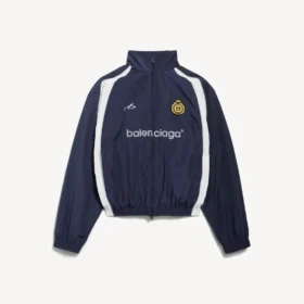 Veste de survêtement de football pour homme, bleu marine
