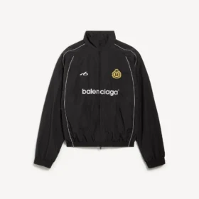 Veste de survêtement de football pour homme, noire