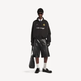 Veste de survêtement de football pour homme, noire