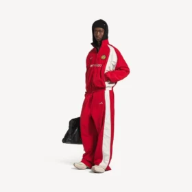 Veste de survêtement de football pour homme, rouge vif