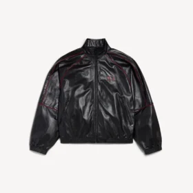Veste de survêtement pour homme, noir/bordeaux