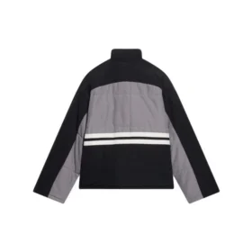 Veste de survêtement rembourrée à col cheminée « Grey Black » 675462-TKO48-1000