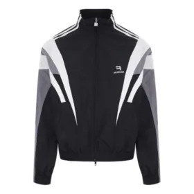 Veste de survêtement sportive B « Noir Gris Blanc » 681438TKO481269