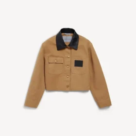 Veste de travail courte pour femme, couleur beige