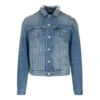 Veste en Denim avec logo dans le dos « Bleu-vert » 606170TDW144065