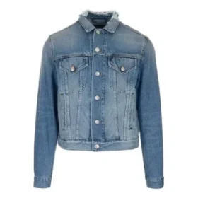 Veste en Denim avec logo dans le dos « Bleu-vert » 606170TDW144065