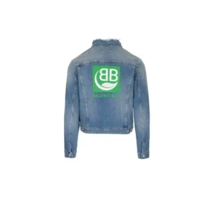 Veste en Denim avec logo dans le dos « Bleu-vert » 606170TDW144065