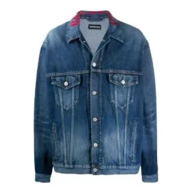 Veste en Denim avec logo sur le col « Bleu » 571324TCW032340
