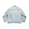 Veste en denim avec étiquette de taille « Blue » 767947TDW144016