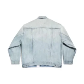 Veste en denim avec étiquette de taille « Blue » 767947TDW144016