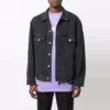 Veste en denim BB Sprayed, coupe large « Dark Grey White » 678354TIWA21440