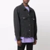 Veste en denim BB Sprayed, coupe large « Dark Grey White » 678354TIWA21440