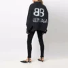 Veste en denim BB Sprayed, coupe large « Dark Grey White » 678354TIWA21440