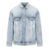 Veste en denim BB Sprayed, coupe large « Light Blue Yellow » 678354TDW143341