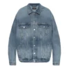 Veste en Denim boutonnée à effet délavé « Blue » 724651THW254245