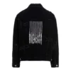 Veste en Denim déchiré « Barcode » « Noir » 664329TBP471055