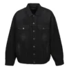 Veste en Denim de Political Campaign avec ruban adhésif « Black » 724651TNW111700