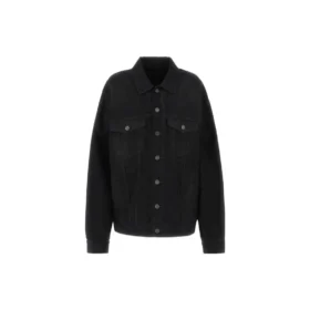 Veste en Denim de Political Campaign avec ruban adhésif « Black » 724651TNW111700