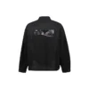 Veste en Denim de Political Campaign avec ruban adhésif « Black » 724651TNW111700