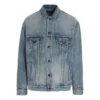Veste en Denim « Est. 1917 » avec imprimé du logo de l&rsquo;université, coupe large, « Washed Light Blue » 675207TJW795620