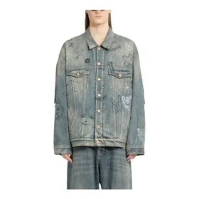 Veste en Denim Graffiti « Bleu clair » 721708TOW664036