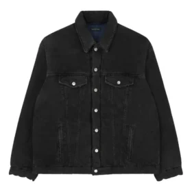 Veste en denim japonais rembourrée « Noir » 681689TIWA21440