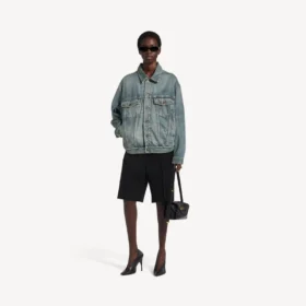 Veste en denim « Kick » pour femme, bleu vintage délavé
