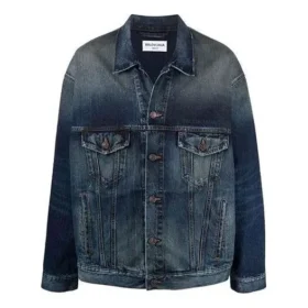 Veste en denim à logo brodé « Blue » 671889TJW754021
