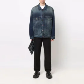 Veste en denim à logo brodé « Blue » 671889TJW754021